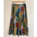 Coldwater Vintage Coldwater Creek Silk Skirt M Floral Boho Cottagecore Y2k
