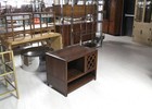 Baker Finished Back Walnut End Side Table Stand Carved Door Side Table Mint 