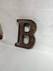 Rustic Metal Letter B Light Up Sign Vintage Marquee Home Decor Led