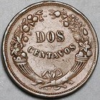 1933 Peru Dos 2 Centavos Vf Radiant Sun Coin  24110301r 