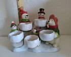 Xl Yankee Candle Large Christmas North Pole Votive Tealight Holder Bear Snowman 