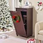 Wooden Tilt-out Trash Can Kitchen Cabinet Negative Ion And Deodorizing Trash Bin