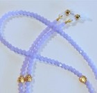 Eyeglass Chain 27  Jade Purple Gold Beaded Holder Strap Reading Glasses Icandy