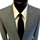 Vtg 50 s Hardy Amies Men s Steel Blue Rockabilly Wool Suit 36 R Trousers 30 27