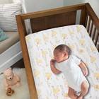 Lambs   Ivy Disney Baby Storytime Pooh 100  Cotton Fitted Crib Sheet - White