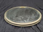 Antique 8  Dia  Silver Plated Plateau Beveled Mirror Vanity Display Tray 