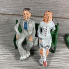 Vintage Barclay Manoil Lead Figures Man Woman On Bench Girl Well Bridge