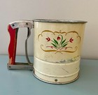 Vintage Androck Hand-i-sift Metal Flour Sifter - Floral