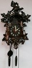 Rare Antique 19thc 8 Day Large Carved Black Forest Automaton Cuckoo Wall Clock