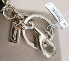 Coach Leather Tassel Bag Charm  f58505  Gold  Key Chain 
