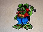 Vintage Rat Fink Mechanic W  Wrench 12  Metal Gasoline Oil Rat Fink Ed Roth Sign