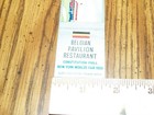 1939-1940 New York World s Fair - Belgian Pavillion Restaurant Matchbook