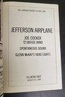 1969 Program Fillmore East Jefferson Airplane Joe Cocker And The Grease Band