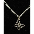 Cadena Tejido F  garo Con Dije De Mariposa Para Ni  a Plata 925 - 18 Inch
