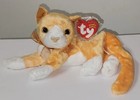 Ty Beanie Baby Tabs The Orange Tabby Cat 7 5  New Mwmts Plush Stuffed Animal Toy