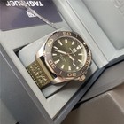 Tag Heuer Aquaracer Quartz 43 Mens Watch Olive Way101e Nylon Band Khaki