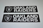 1980s Nos 2-pc Oakland Raiders Nfl Afc Football Bumper Sticker Decal Black-white