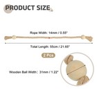 2 Pack Magnetic Curtain Tiebacks  55cm 21 65  Curtain Holdbacks  Camel