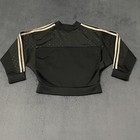 Adidas Track Jacket Girls Size Small Black Rose Gold Polka Dot Full Zip Sporty