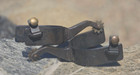 Vintage Orignal Bob Blackwood Bb Plain Black Steel Cowboy Spurs Brass Rowels Usa