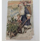 Antique 1908 Christmas Postcard Santa Claus Old Post Card Germany Holiday