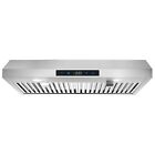 30 Inch Kitchen Under Cabinet Range Hood 600cfm Stainless Steel 3-speed Touch 