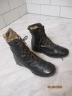 Victorian Black Child s Pair Of Shoes Or Boots Original Laces Nice Condition