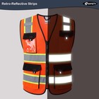 Safety Vest For Men Women Hi Vis Reflective Vest Jk220 Orange M