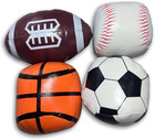 Plush Sports Balls Set For Kids  5 Inch  4-pack With Football  Baseball  Basketb