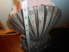 Vintage  11   Ceramic Large Clam Shell Night Light Table Lamp Nautical  Handmade