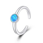 Blue Opal Toe Ring For Women 925 Sterling Silver Women Body Jewelry Midi Adjusta