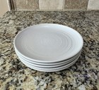 Five  5  Bee And Willow Home 7   round Stoneware Appetizer Plates   Xlnt Used
