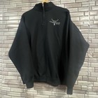 Jerseys Nublend Mens Xl Jacket Pullover 1 4 Zip High Neck Black Western Logo