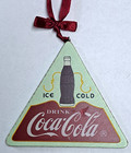 Coca-cola Sign Triangle Wooden Ornament Decoration Pre-owned Coke