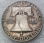 Hobo Nickel - Skull Head Ben Franklin Hobo Half Dollar Coin - Novelty Coin