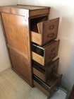 Deep Discount  Antique Filing Cabinet  4 Drawer  Oak  For Letter Size Documents