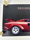 Vintage 1981 Body By Lamborghini High Fidelity By Alpine Poster Red 18 1 2 X 37
