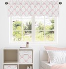Sweet Jojo Designs Window Valances  pink Bows  For Girls  Kids  Baby nursery    