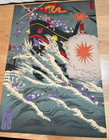 Antique Japanese Woodblock Print Great Battle Weihaiwei Sino-japanese War 1895