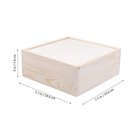 1pc Box With Lids Sliding- Lid Wooden Boxes Decorative Storage Boxes Wooden U   