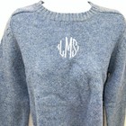 Vtg Dead Stock 80s Women s Sweater Hunters Run Wool Monogramed Preppy Jumper-l