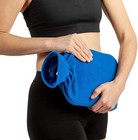 Blue Rubber Hot Water Bottle For Heat And Cold Therapy - 12 5 Inch Relief