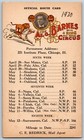 Vintage 1930 Al G  Barnes Circus Route Card Many California Locs - Lion Horse
