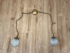Vintage Double-globe Swag Lamp Midcentury Modern Hollywoodregency 1960s Bathroom