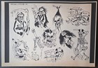 1983  Traditional Mike Rollo Malone Tattoo Flash 10 Sheet   Full Set  Hi