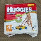 Huggies Snug And Dry Diapers Size 4 Vintage 22-37 Lbs Mickey 31 Count 2004