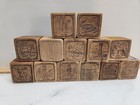 Alphabet Learning Blocks 13 Animals Letters Things Antique Vintage K5