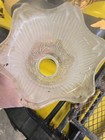 Frosted Glass Lamp Shade Etched Floral Design     2      Fitter Vintage Style