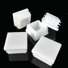 White Plastic Rectangle Blanking End Caps Cap Tube Pipe Inserts Plug Bung Steel
