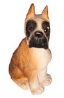 Boxer Dog Sitting Figurine Stone Critters Collectibles Small 3 75    Vintage